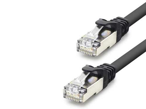 Cat7 Ethernet Patch Kablosu 10 Gbps 600 Mhz 30 Cm - Siyah HDX5088
