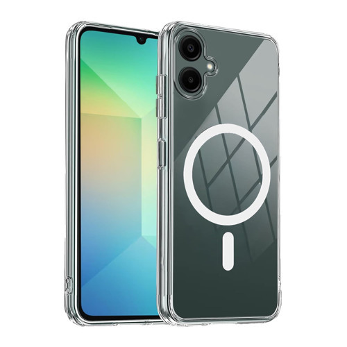 Samsung Galaxy A06 Kılıf Combo Seri Magsafe Özellikli Sararmaz Sert Şeffaf Kapak