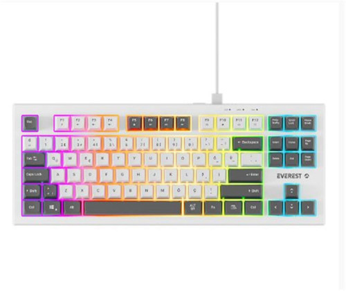 KB-98 SILENT TKL Beyaz-Gri Mavi Rainbow Q Membrane Klavye