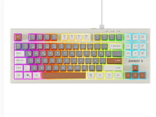 KB-98 SILENT TKL Gri Mavi-Gri-Kahve Rainbow Q Membrane Klavye