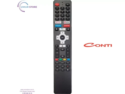 Conti İle Uyumlu Model CT32LE300H Mikrofonlu Google Tv Kumanda-Ses Komutlu