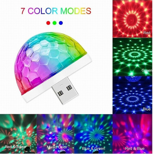 Mini Universal Disko Topu Sese Duyarlı Rgb USB Girişli Disco Topu iç Aydınlatma