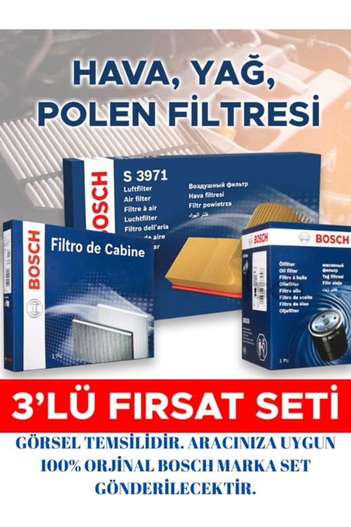 3'LÜ FİLTRE SETİ CITROEN Jumpy 1.5 BlueHDi 100 12/2018 - Devam ediyor 75 (kW) K0