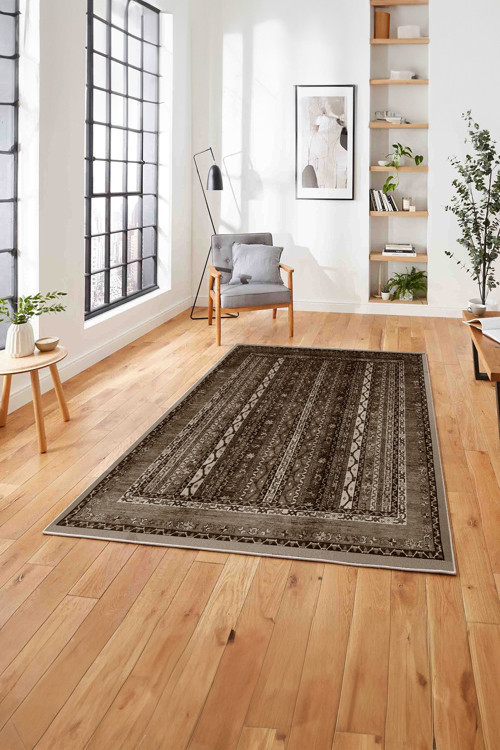 Etnik Model Dekoratif Baskılı Yıkanabilir Kaymaz Taban Yolluk Mutfak Salon Halısı