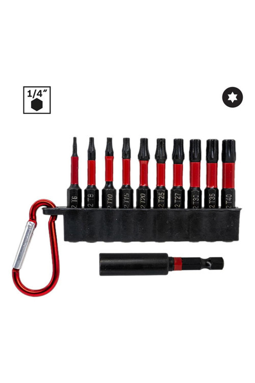 6442 Manyetik Torx Bits Uç Seti T6-T40 (11 Parça)
