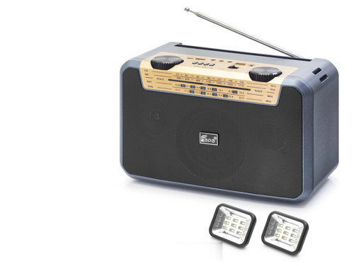 Büro Ev Ofis Hediyesi için Taşınır Usb Tf Aux Solar Çift Led Kamp Bluetooth Fm Radyo Hoparlör