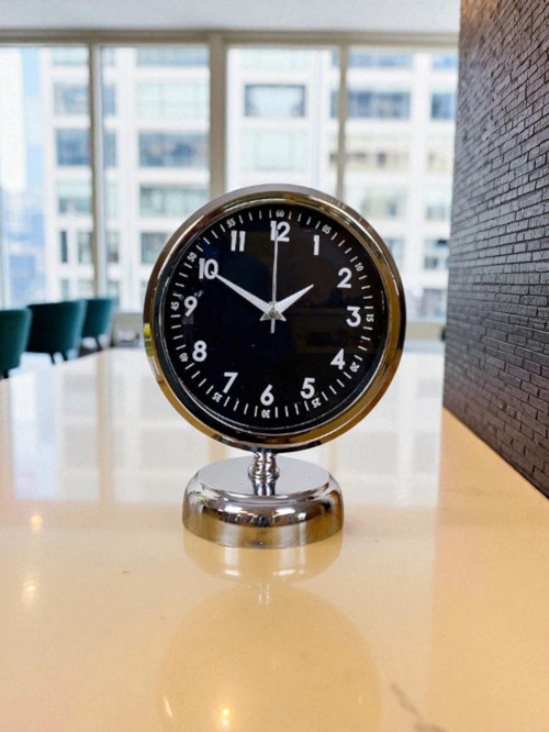 Büro Ev Ofis Hediyesi için 20x25CM Silver Krom Gece Masa Saati