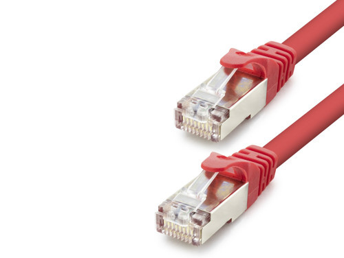 Büro Ev Ofis Network Bağlantısı için Kırmızı 100CM 10GBPS 600MHZ CAT7 Ethernet Patch Kablosu