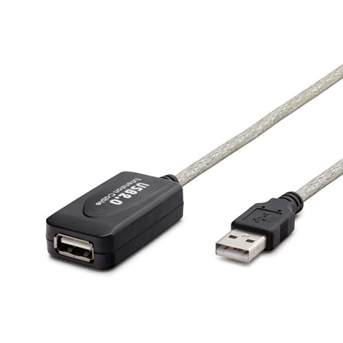 Büro Ev Ofis Cihazları için 10MT Silver Siyah USB Uzatma Kablosu