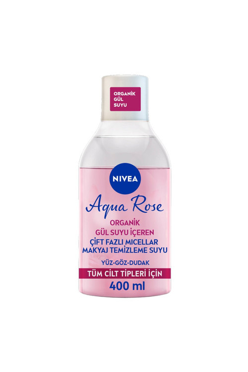Aqua Rose Micellar Gül Suyu İçeren Çift Fazlı Makyaj Temizleme Suyu 400Ml 3 Adet