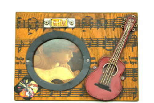 Dekoratif Metal Çerçeve Gitar Dekorlu ( 25 İS )