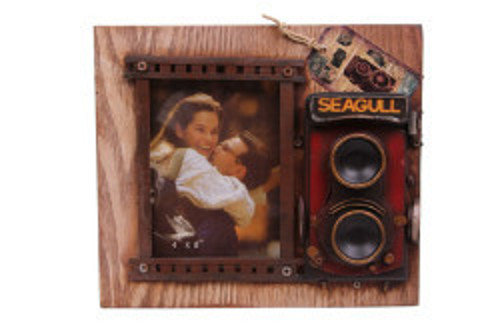 Dekoratif Metal Çerçeve Fotoğraf Makinesi Dekorlu ( 25 İS )