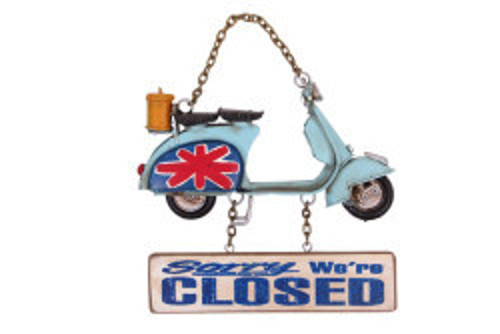 Dekoratif Metal Kapı Yazısı Scooter ( 25 İS )