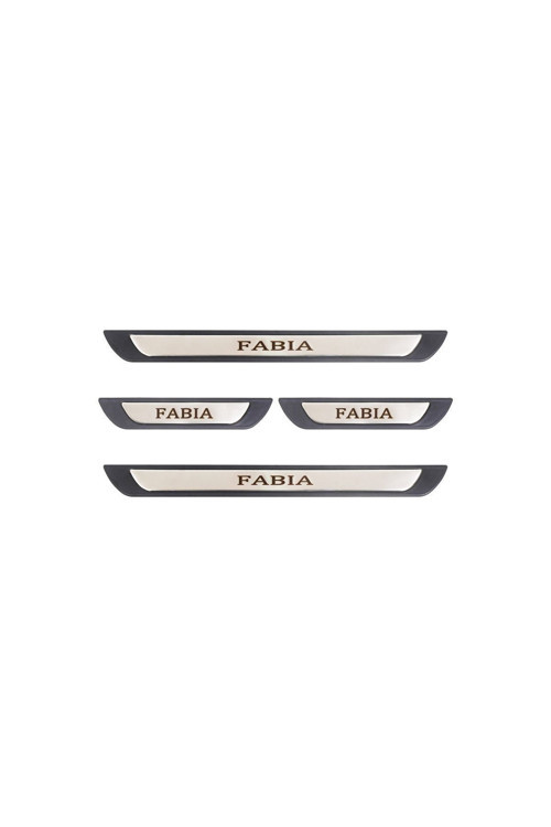 Skoda Fabia Uyumlu Kapı Eşiği Krom Abs 4 Parça