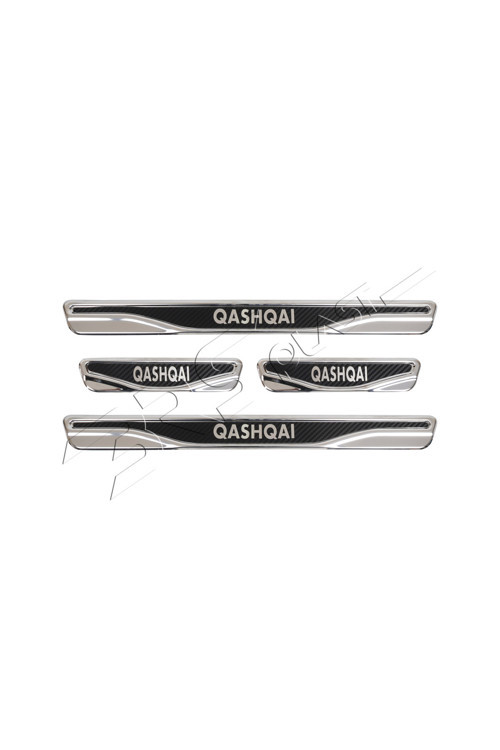 Nissan Qashqai Uyumlu Kapı Eşiği Karbon Krom 4 Parça