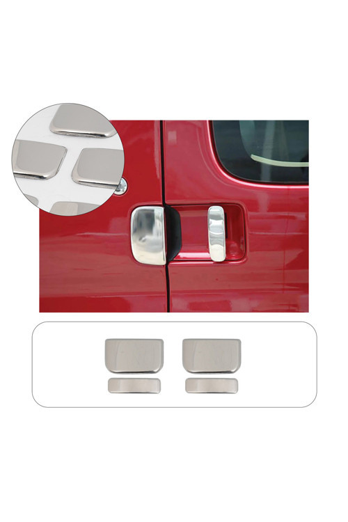 Citroen Berlingo Uyumlu 1996-2008 Krom Kapı Kolu 4 Kapı Paslanmaz Çelik