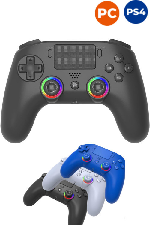 Siyah PS4/PC Kablosuz LED Joystick Oyuncu Kolu