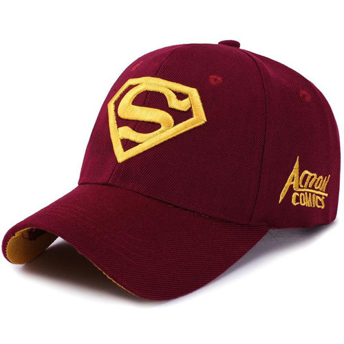 Gold Nakışlı Ayarlanabilir Unisex Baseball Cap Spor Günlük Şapka Bordo