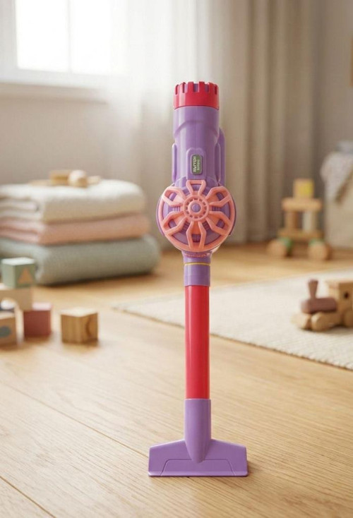 Işıklı ve Sesli Pilli Oyuncak Dikey Süpürge - Boncuk Toplama Özellikli