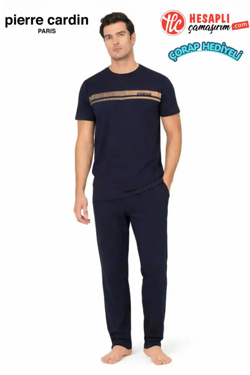 Paris Premium Erkek Kısa Kollu %100 Pamuklu Rahat Kalıp Pijama Takım