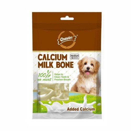 Kalsiyumlu Sütlü Köpek Ödül Kemiği M 7,5 cm 12'li