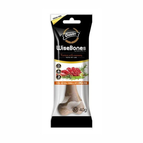 Wise Bone Geyik ve Biberiyeli Aromalı Köpek Ödül Kemiği M 40 gr