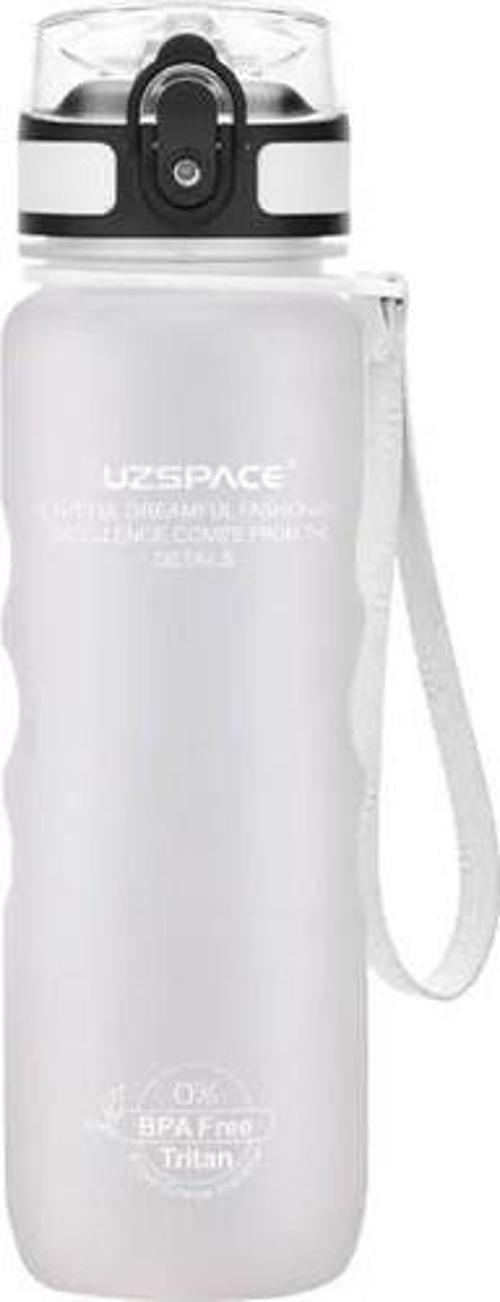 Uzspace 500ML Tutma Destekli Soft-Touch Tritan Su Matarası (Beyaz) 1215