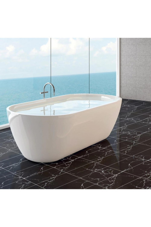 Yapışkanlı Siyah Mermer Desen 1 Adet 30x60 Cm Zemin Duvar Döşeme Panel