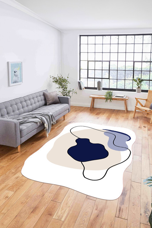 Baskılı Lazer Kesim Modern Yıkanabilir Kaymaz Yolluk Mutfak Salon Halısı