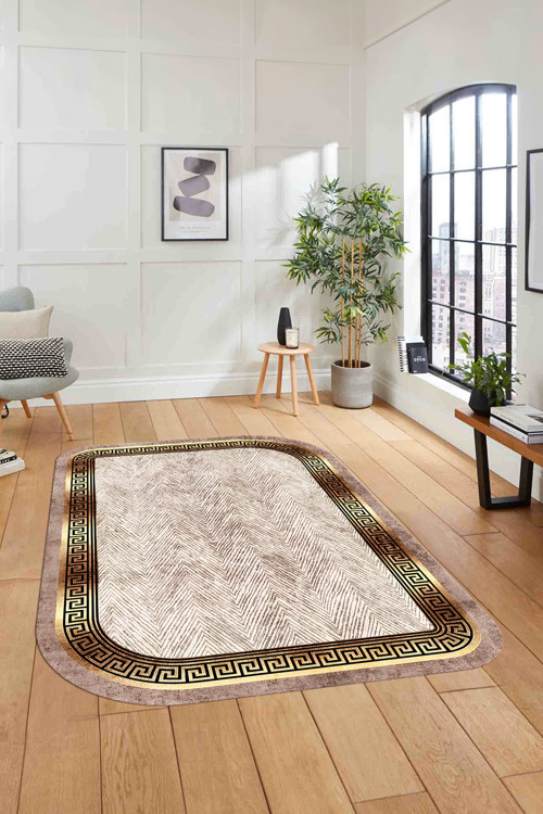 Dijital Lazer Kesim Klasik Model Yıkanabilir Kaymaz Taban Yolluk Mutfak Salon Halısı