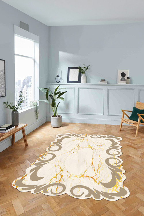Dijital Lazer Kesim Modern Desen Yıkanabilir Kaymaz Taban Yolluk Mutfak Salon Halısı
