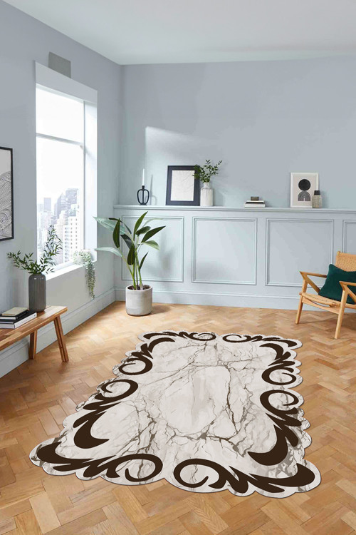 Dijital Lazer Kesim Modern Desen Yıkanabilir Kaymaz Taban Yolluk Mutfak Salon Halısı