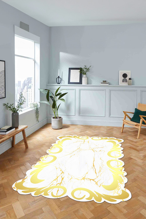 Dijital Lazer Kesim Modern Desen Yıkanabilir Kaymaz Taban Yolluk Mutfak Salon Halısı