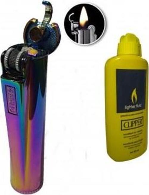 Kişiye Özel CLIPPER TAM METAL BENZİNLİ ÇAKMAK ICY CLIPPER 80ML BENZİN