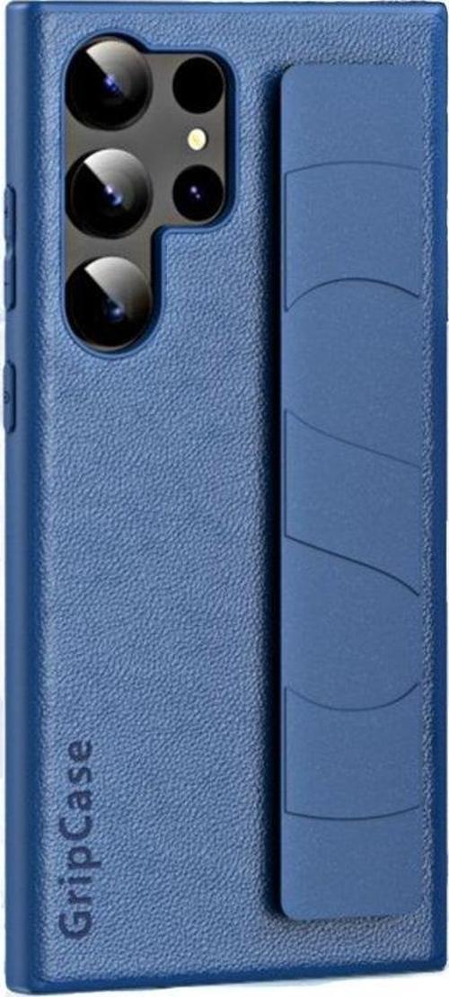 Samsung Galaxy S24 Ultra Uyumlu Premium Case Parmak Askılı Telefon Kılıfı Lacivert