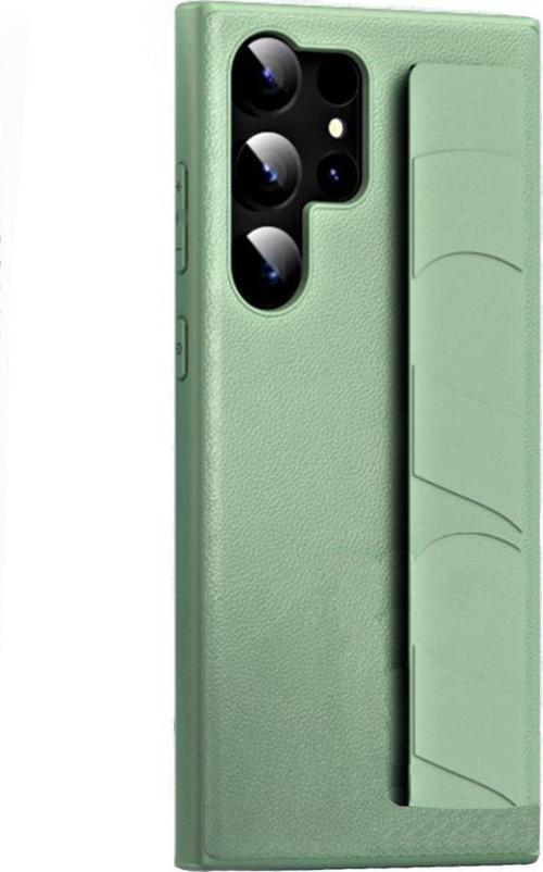 Samsung Galaxy S24 Ultra Uyumlu Premium Case Parmak Askılı Telefon Kılıfı Yeşil