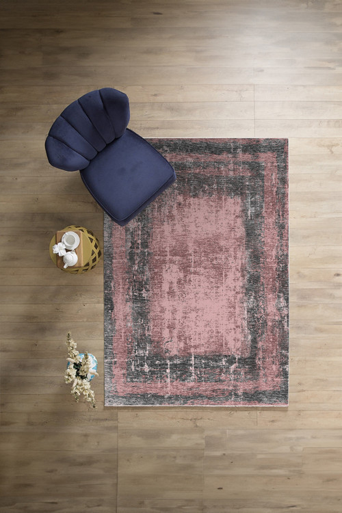 Dijital Baskılı Sade Çerçeveli Desen Yıkanabilir Kaymaz Taban Yolluk Mutfak Salon Halısı