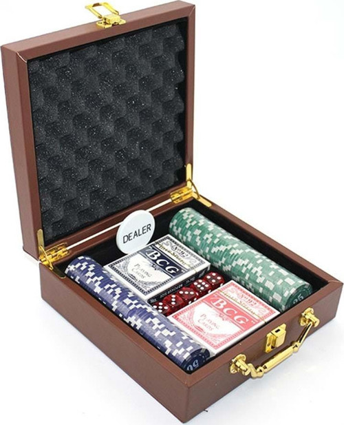 Derili Çantalı 100 Chipli Poker Oyunu