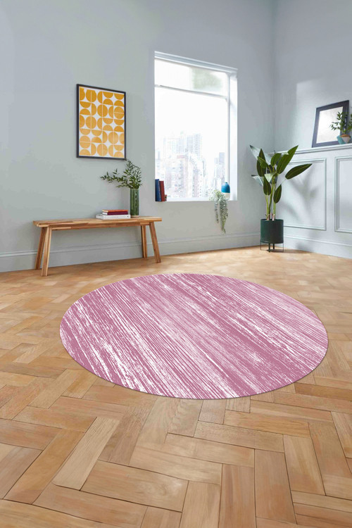 Dijital Baskılı Sade Modern Yıkanabilir Kaymaz Taban Yuvarlak Mutfak Salon Halısı