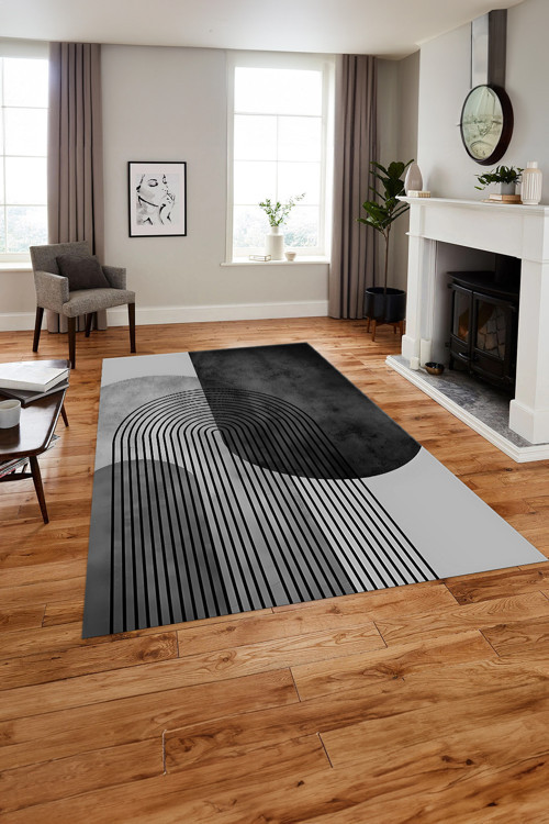 Dijital Baskılı Modern Klasik Yıkanabilir Kaymaz Taban Yolluk Mutfak Salon Halısı