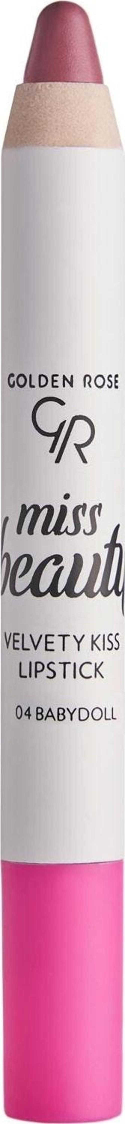 Miss Beauty Velvety Kiss Lipstick No:04 Babydoll - Mat Kalem Ruj