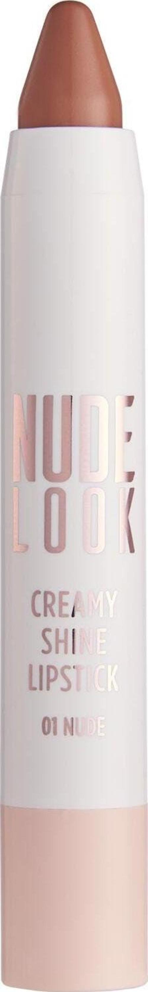 Nude Look Creamy Shine Lipstick No:01 Nude - Kalem Ruj