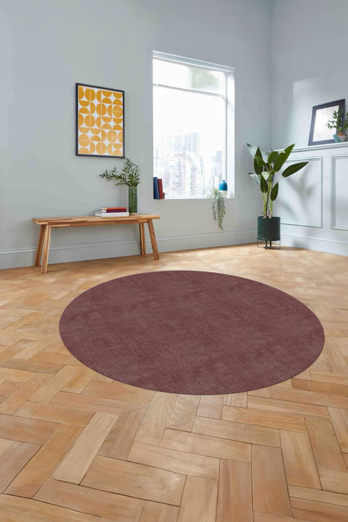 Baskılı Sade Klasik Modern Yıkanabilir Kaymaz Taban Yuvarlak Mutfak Salon Halısı