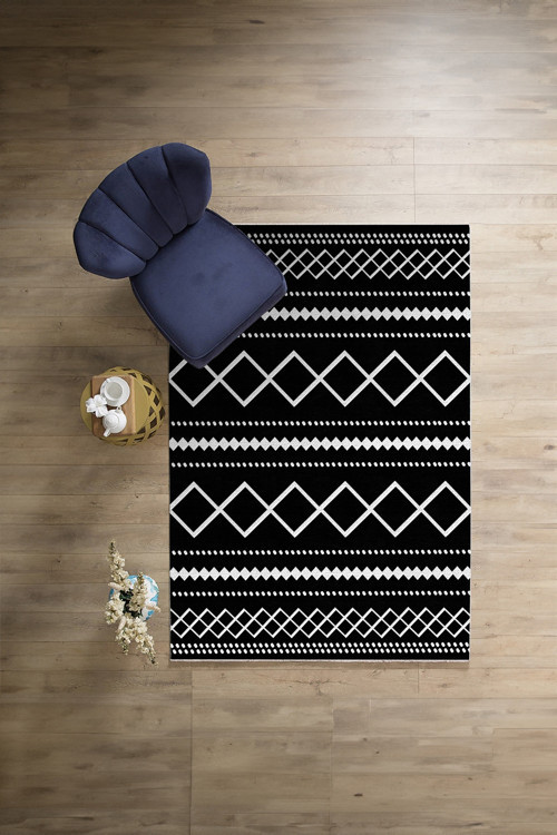 Dijital Baskılı Sade Kilim Motifli Yıkanabilir Kaymaz Taban Yolluk Mutfak Salon Halısı