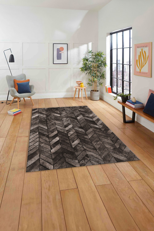 Baskılı Patchwork Çizgili Yıkanabilir Kaymaz Taban Yolluk Mutfak Salon Halısı