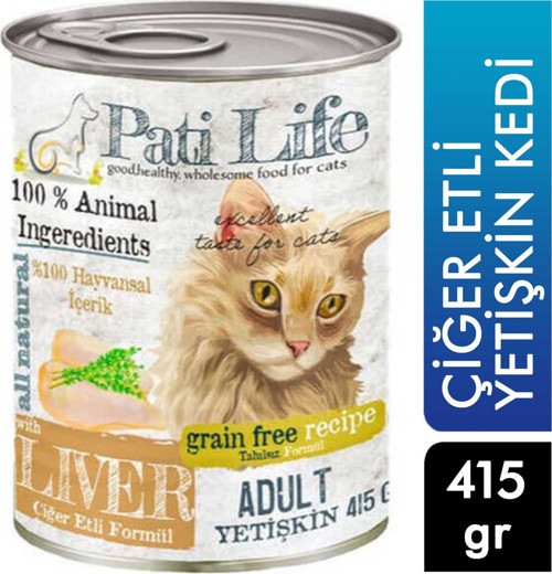 Yüksek Proteinli Ciğerli Kedi Konserve 415 gr 24 Adet