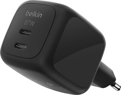 BoostCharge Pro 2 Bağlantı Noktalı USB-C GaN Şarj Cihazı 67 W, 2x USB-C, Siyah