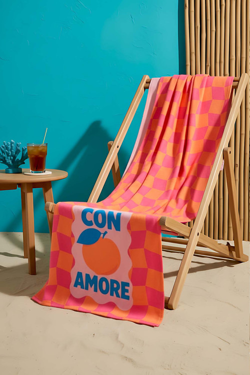 Con Amore Çizgili Plaj Havlusu 70x150 cm