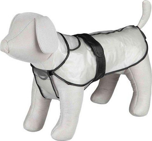 Köpek Yağmurluk L:55cm TransparanŞeffaf Siyah Biyeli