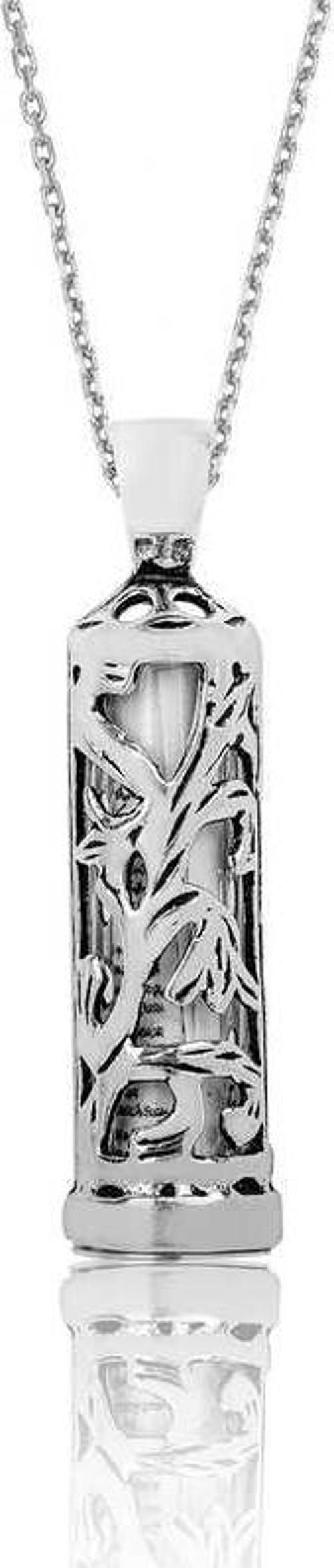 925 Ayar Gümüş Cevşen Dualı Silindir Gümüş Kolye